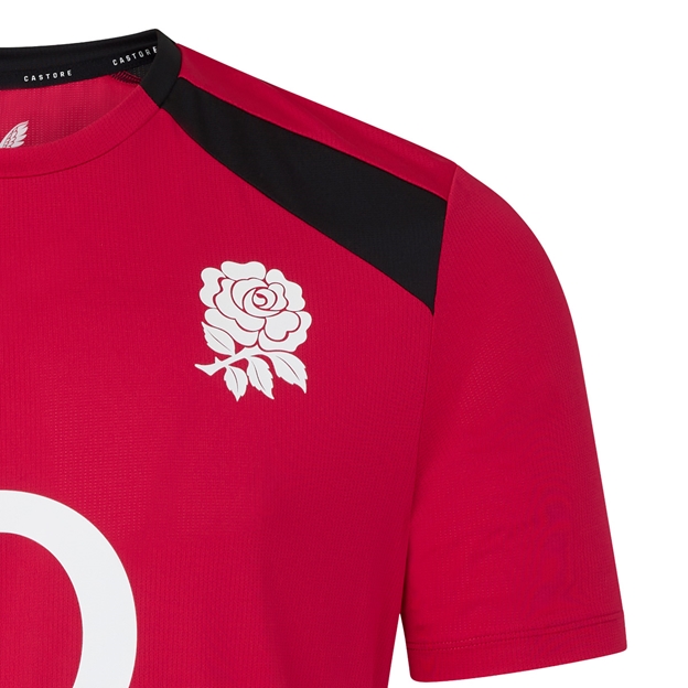England Mens Performance T-Shirt 26/27 Persian Red - Rose