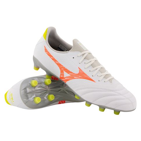 Mizuno Adults Morelia Neo V β Select Firm Ground Rugby Boots White - Front View