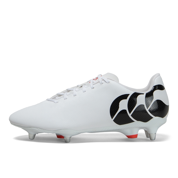 Canterbury Adults Speed Raze Soft Ground Rugby Boots - White