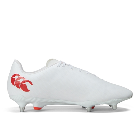 Canterbury Adults Speed Raze Soft Ground Rugby Boots - White