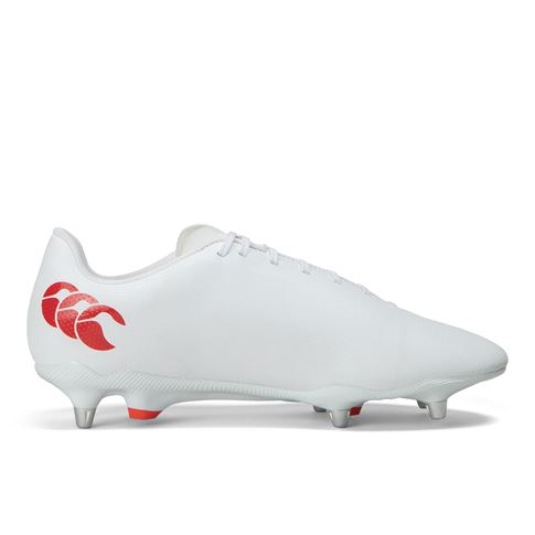 Canterbury Adults Speed Raze Soft Ground Rugby Boots – White