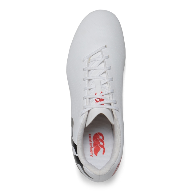 Canterbury Adults Speed Raze Soft Ground Rugby Boots - White
