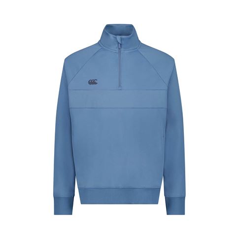 Canterbury Tempo Quarter Zip Sweat Provincial Blue - Front Canterbury Tempo Quarter Zip Sweat Provincial Blue - Front