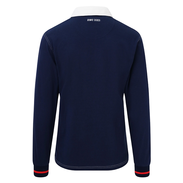 England X Rugby World Cup 2023 Mens Rugby Shirt Long Sleeve - Back