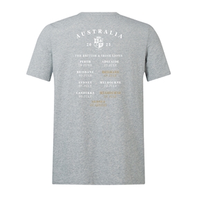 Limited Edition British and Irish Lions Mens Monument T-Shirt Grey - Back