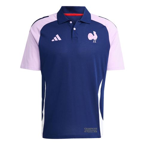 France Mens Champions 2026 Training Polo Shirt 25/26 Blue - Front