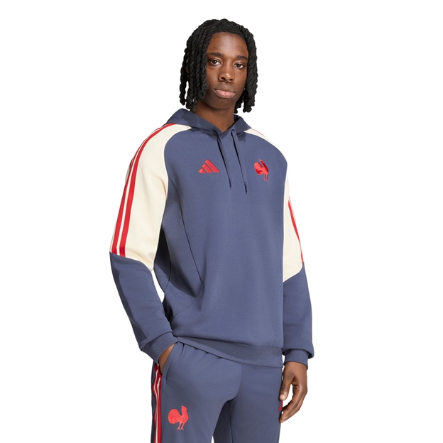 France Mens Hoodie 26/27 Shadow Navy - Model Front View