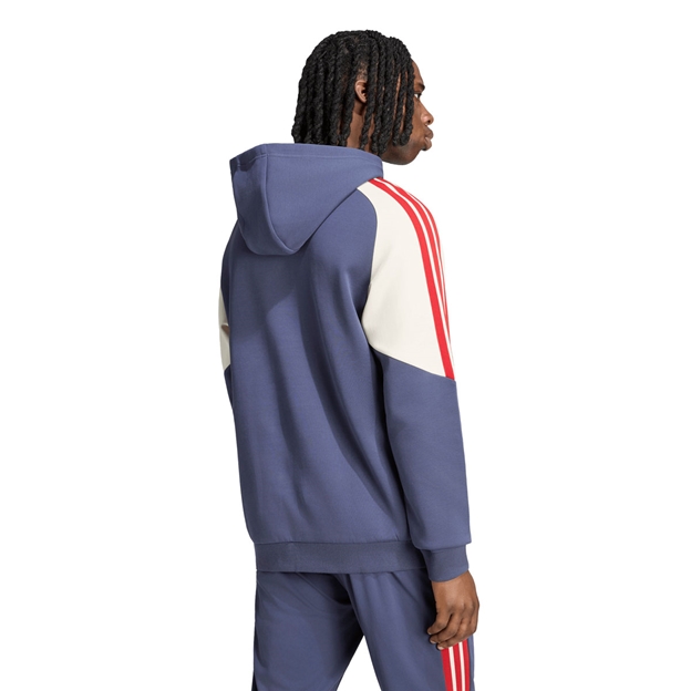 France Mens Hoodie 26/27 Shadow Navy - Model Back View