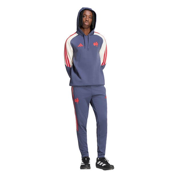 France Mens Hoodie 26/27 Shadow Navy - Model Walking View