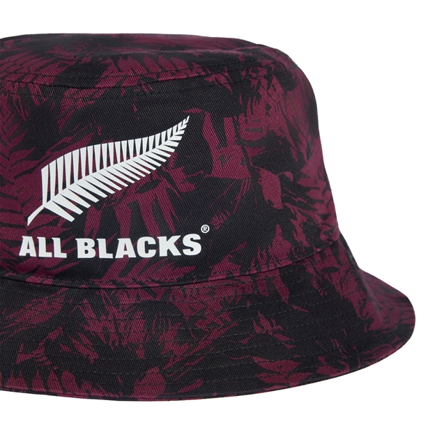 All Blacks Adults 'Greatest Rivalry' Bucket Hat 26/27 All Black - Front Badge Close-up