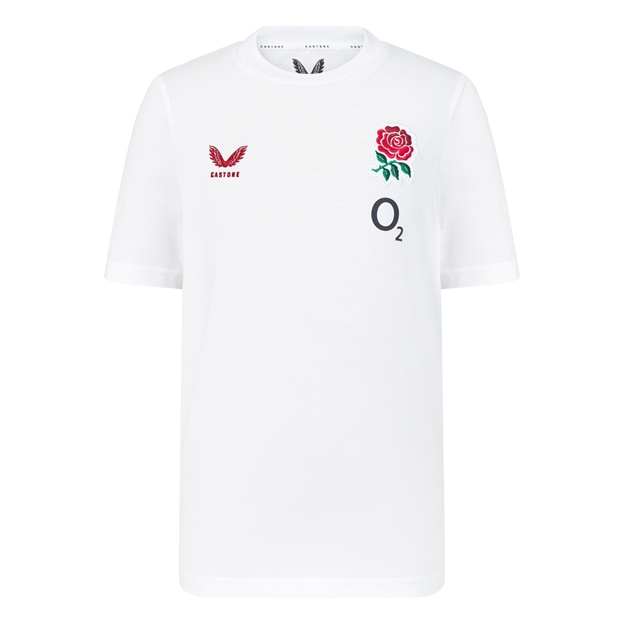 England Kids Off Pitch T-Shirt 26/27 Brilliant White - Front View