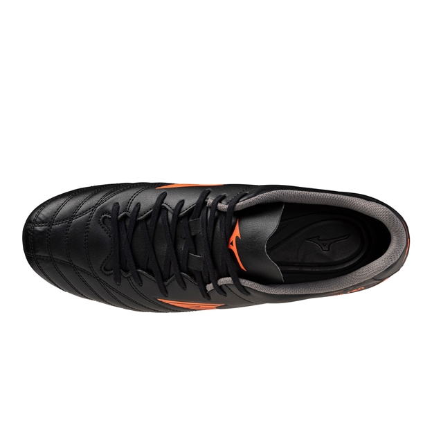 SH_P1GC262500.Mizuno Adults Monarcida Neo III Select MIX Soft Ground Rugby Boots Black - Top View