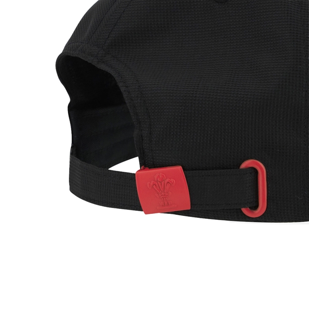 Wales Adults Baseball Cap Curve Visor 25/26 Black - Adjustment