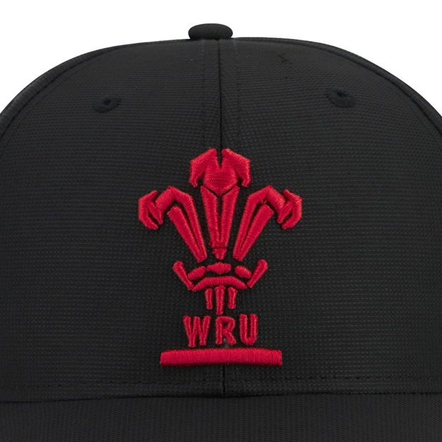Wales Adults Baseball Cap Curve Visor 25/26 Black - WRU Embroidery