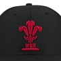 Wales Adults Baseball Cap Curve Visor 25/26 Black - WRU Embroidery 