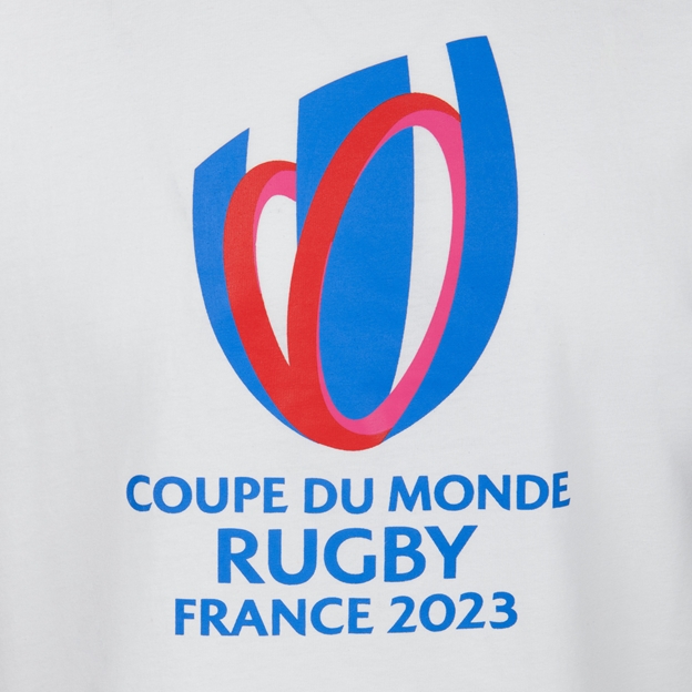 Mens Rugby World Cup 2023 Logo T-Shirt White - Logo Close-up