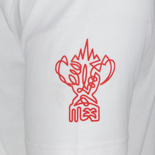 Mens Rugby World Cup 2023 Logo T-Shirt White - Sleeve Logo Close-up
