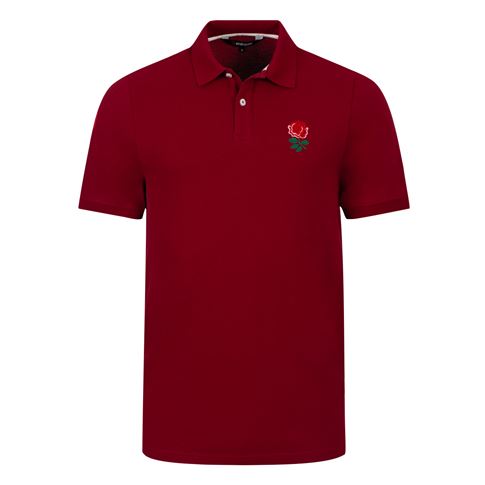 England Heritage Pure Cotton Polo – Claret