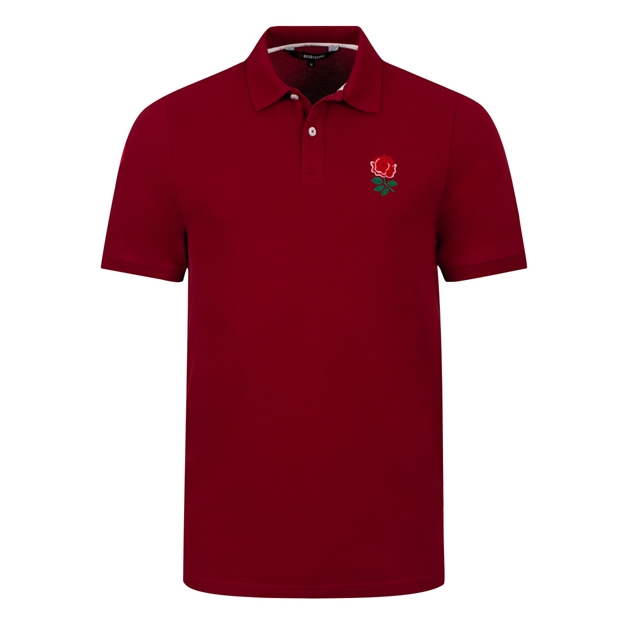 England Heritage Pure Cotton Polo - Claret