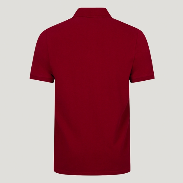 Rugby 1823 Adults Polo Shirt Claret - Back View