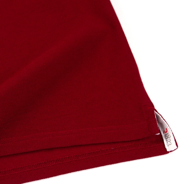 Rugby 1823 Adults Polo Shirt Claret - Hem Close-up