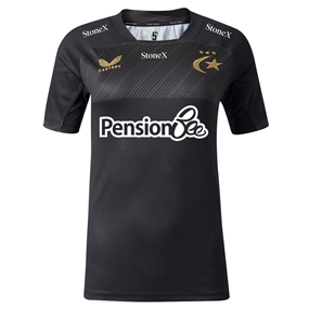 Saracens Womens Home Rugby Shirt 26/27 Caviar - Front View