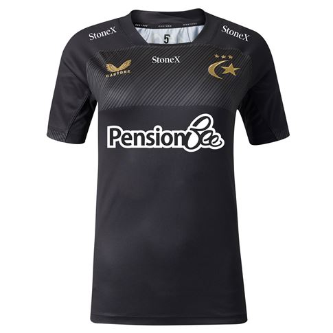 Saracens Womens Home Rugby Shirt 26/27 Caviar - Front View