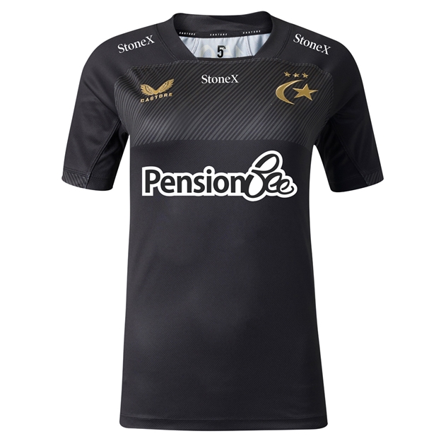 Saracens Womens Home Rugby Shirt 26/27 Caviar - Front View