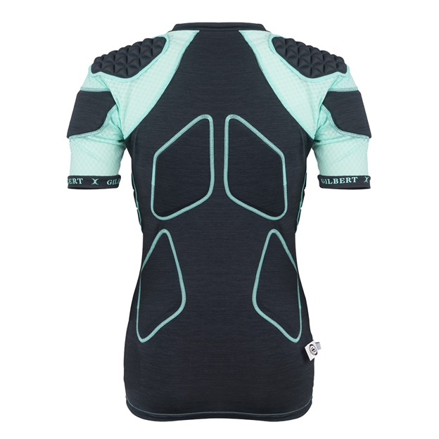 Gilbert Womens Triflex Lite Rugby Shoulder Pads Black - Back