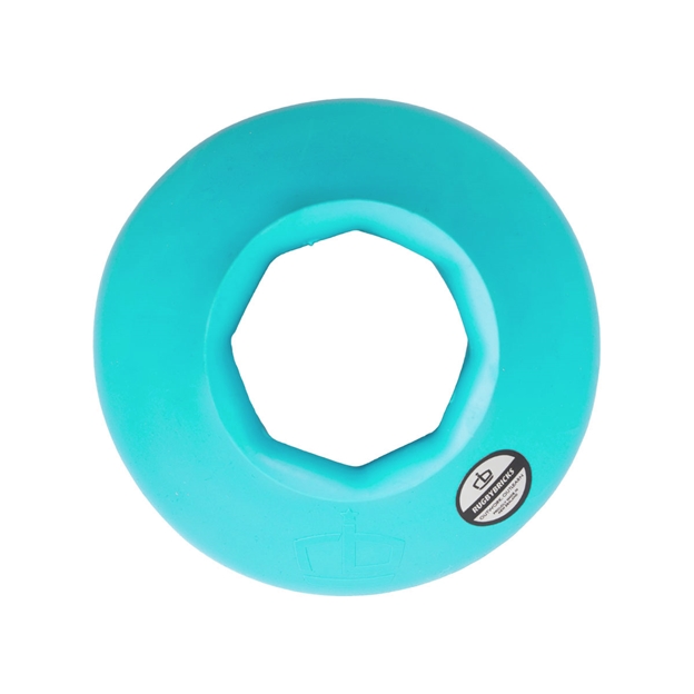 Rugby Bricks Vortex High Kicking Tee Neon Aqua - Top View