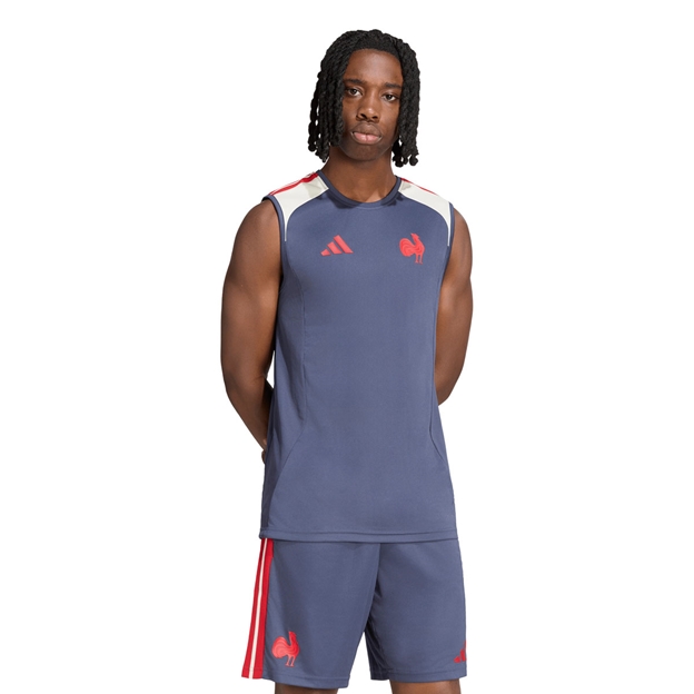 France Mens Training Vest 26/27 Shadow Navy - Model Front View