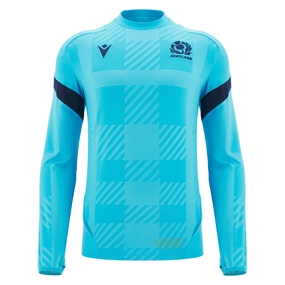 Scotland Mens Triple Crown 2026 Training Sweatshirt 25/26 Neon/Sky - Front