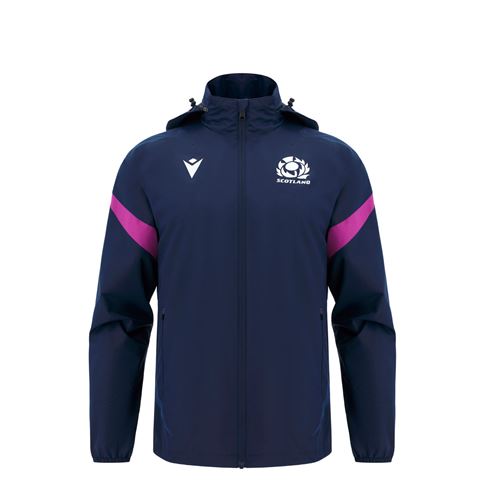 Scotland Junior Waterproof Jacket 25/26 Navy - Front Scotland Junior Waterproof Jacket 25/26 Navy - Front