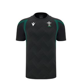 Wales Kids Training T-Shirt 26/27 Black - Front View