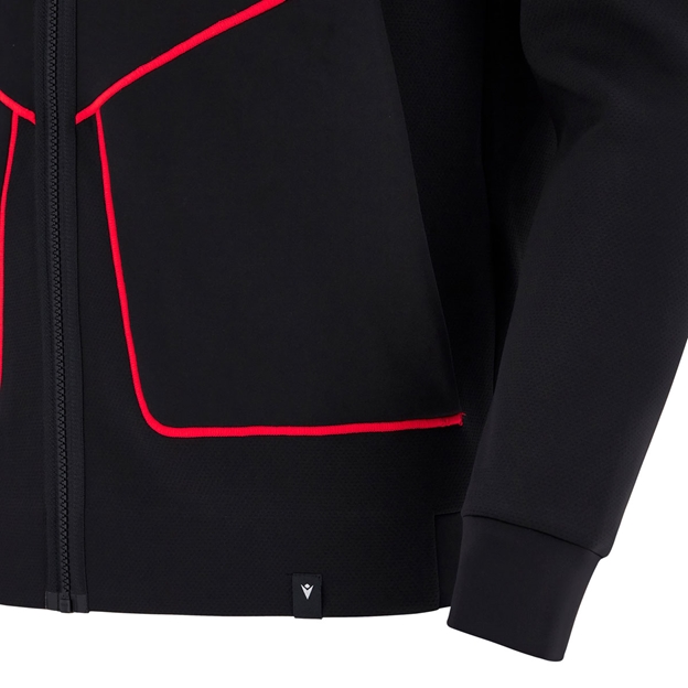 Wales Mens Travel Full Zip Hoodie 25/26 Black - Pocket Detail