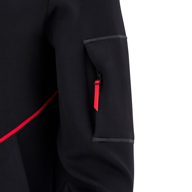 Wales Mens Travel Full Zip Hoodie 25/26 Black - Sleeve Pocket