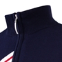 England Mens Glenmuir Union Jack Zip Neck Cotton Sweater Navy - Collar 