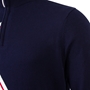 England Mens Glenmuir Union Jack Zip Neck Cotton Sweater Navy - Shoulder 