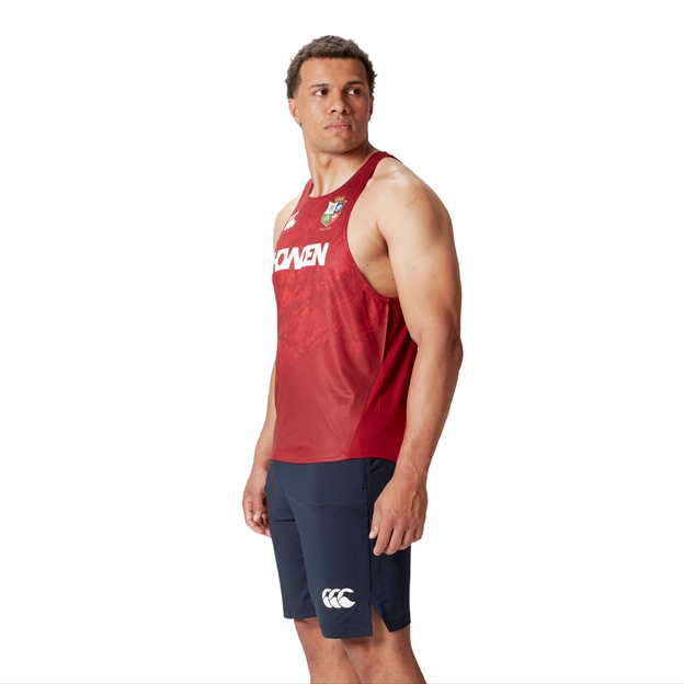 British and Irish Lions Mens Singlet Red - Model Side