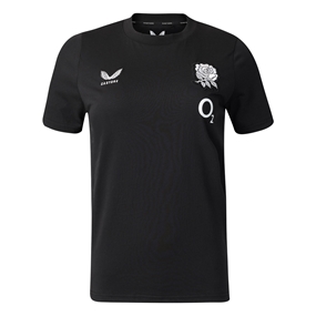 England Womens Off Pitch T-Shirt 26/27 Castore Black - Front