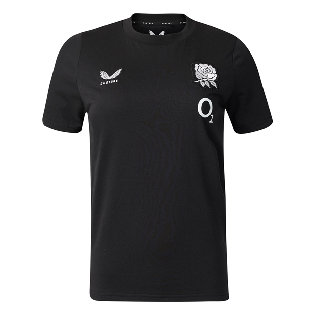 England Womens Off Pitch T-Shirt 26/27 Castore Black - Front