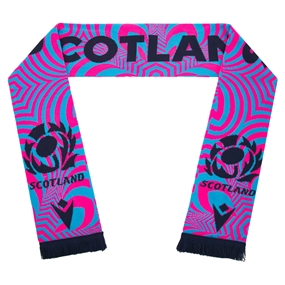 Scotland Scarf 26/27 Navy and Pink - Front View