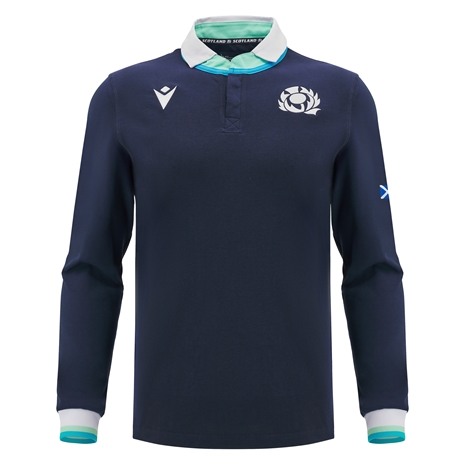 Scotland Mens Home Cotton Rugby Shirt - Long Sleeve - 24/25