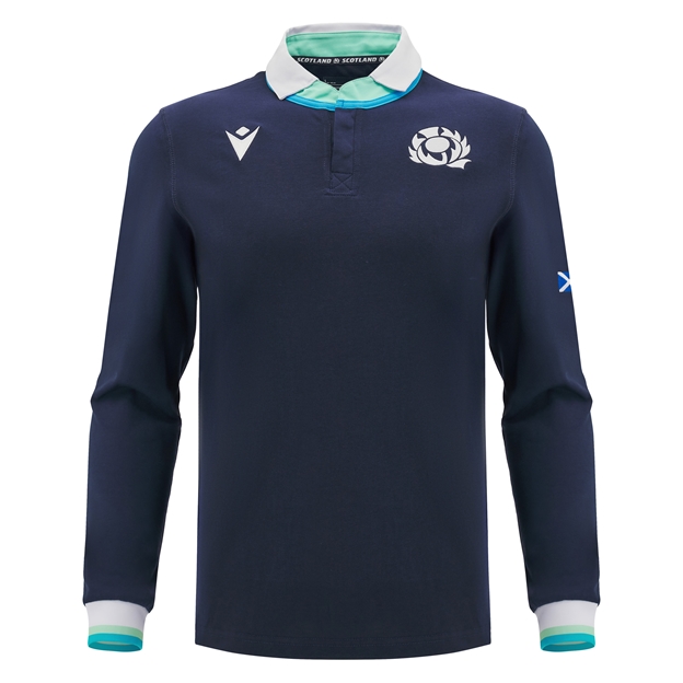 Scotland Mens Home Cotton Rugby Shirt - Long Sleeve - 24/25