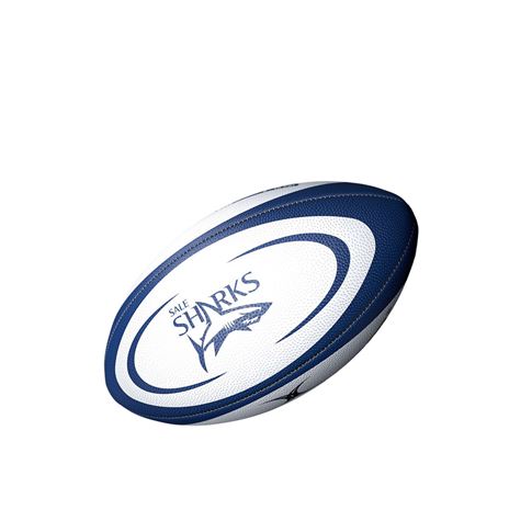 Gilbert Sale Sharks Replica Rugby Ball Midi - Front Gilbert Sale Sharks Replica Rugby Ball Midi - Front