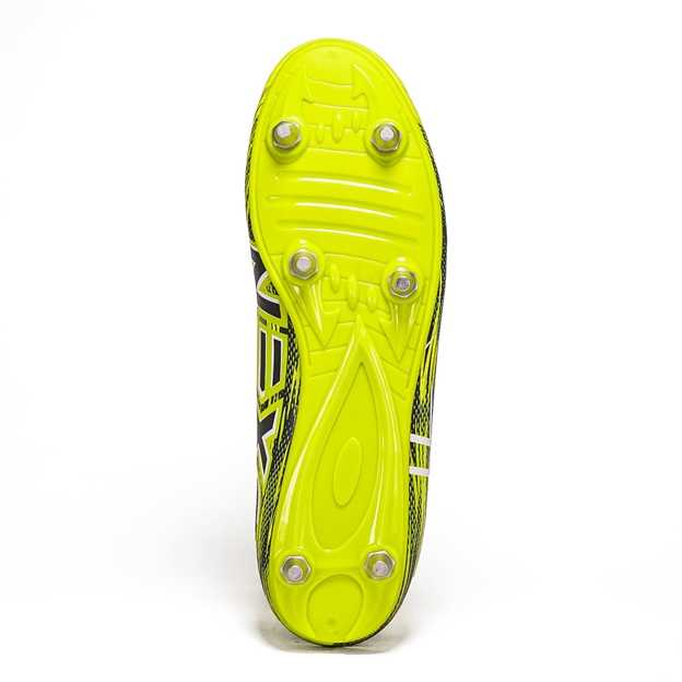 Oxen Kids Meta X 6S Soft Ground Rugby Boots Yellow Flare - Soleplate