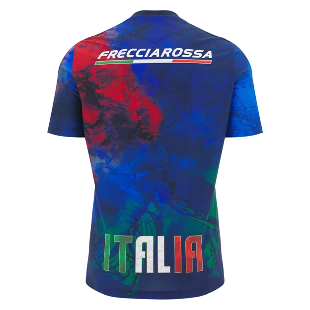 Italy Mens Training T-Shirt 25/26 Navy - Back