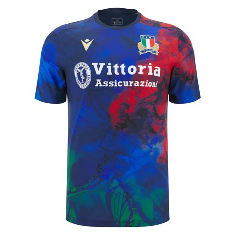 Italy Mens Training T-Shirt 25/26 Navy - Front Italy Mens Training T-Shirt 25/26 Navy - Front