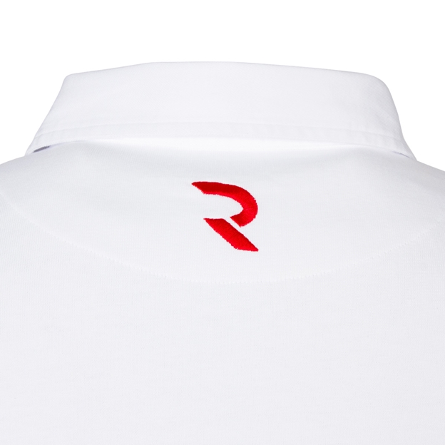 Rugby 1823 Mens Rugby Shirt Long Sleeve White - Collar Back Close-up