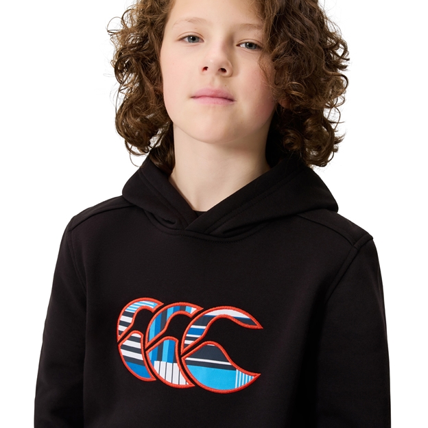 Canterbury Kids Uglies Hoodie Black - Model Close-up